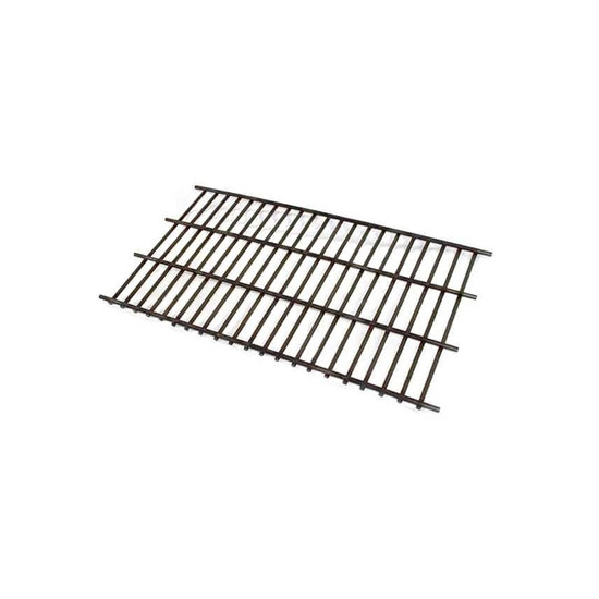 The 18-1/2" broad x 10" long nickel chrome-plated cooking grate is primarily intended for use with lava rock and is compatible with Charmglow 12407.