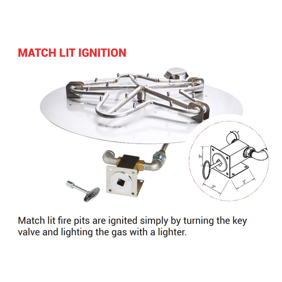 HPC Round Flat MLFPK Series Match-Lit Ignition Fire Pit Insert | xxx-PENTAxxMLFPK-FLEX-xx Description