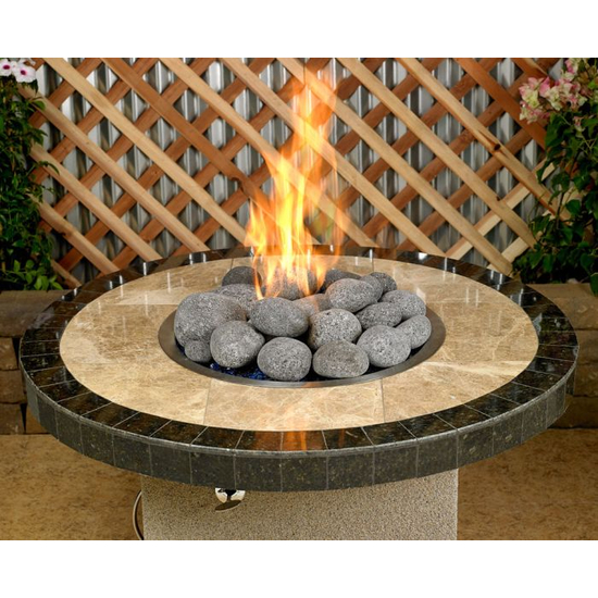 Tumbled Extra Large Gray Lava Stones in a Fire Table