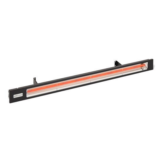 29.50 Inches Slimline Series Single Element 1600 W and 208 V Heater Black Long