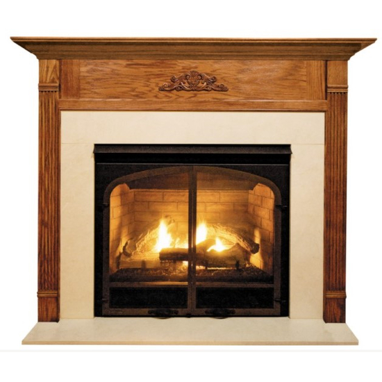 Arden Mantel - shown here in Oak with a cordovan finish.