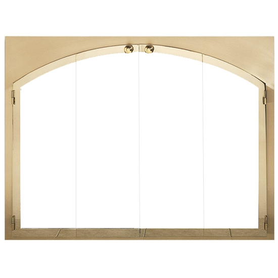 Legend Arched Conversion Fireplace Door in Aztec Gold