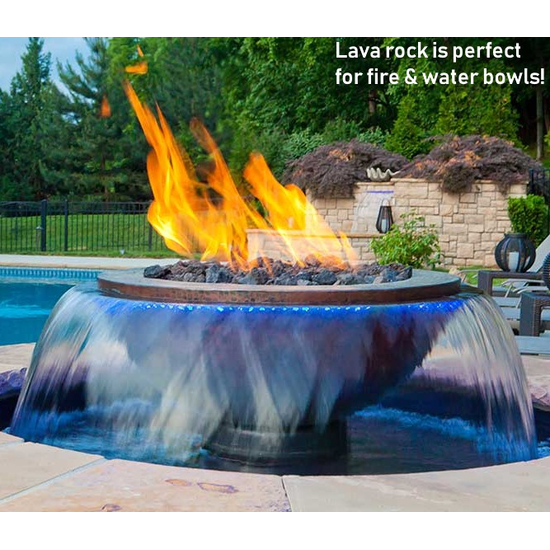 Use lava rock in fire & water bowls!