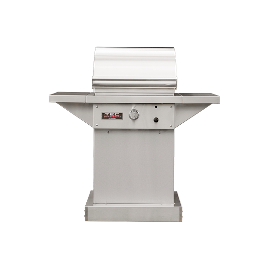 26 Inch TEC Sterling Patio FR Infrared Grill On Stainless Steel Pedestal
