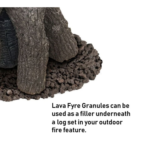 Add granules as a filler underneath your log set.