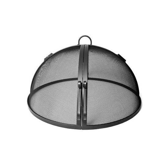 Round Stainless Steel Hinged Fire Pit Screen_3