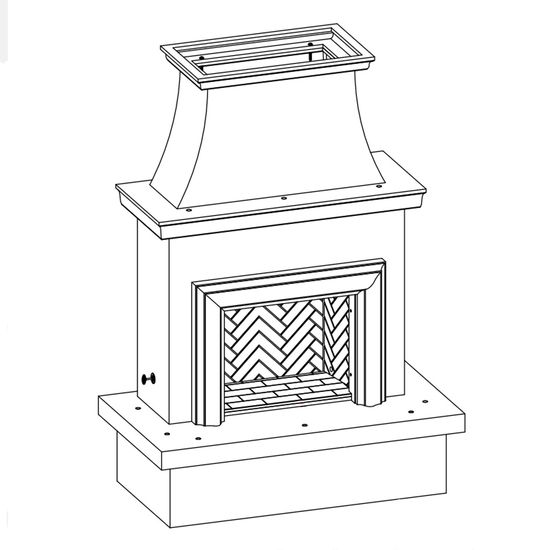 Vented Outdoor Gas Fireplace With Moulding