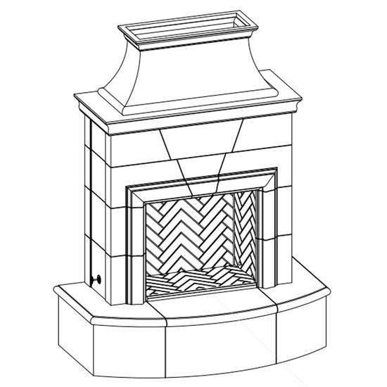 Petite Cordova Vented Outdoor Gas Fireplace