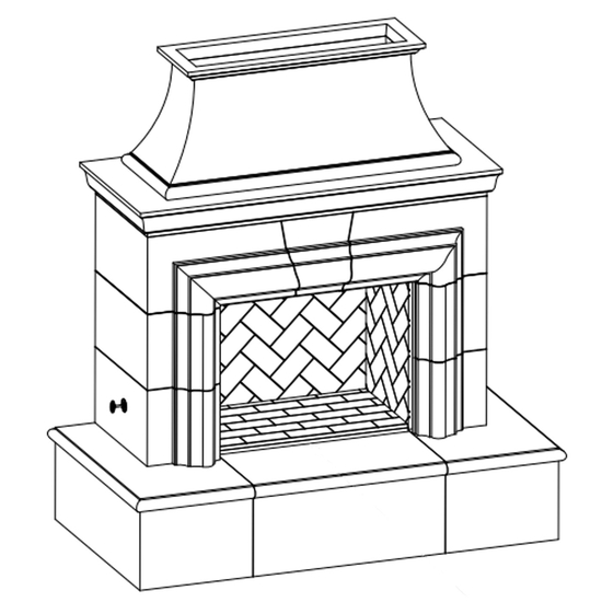 Reduced Cordova Vented Outdoor Gas Fireplace