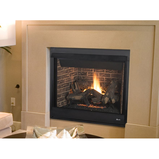 Superior DRT4040 Direct Vent Gas Fireplace Shown with Heritage Brown Liner