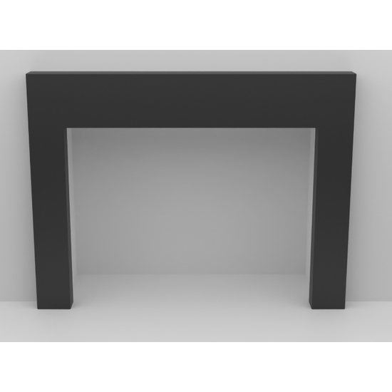 3 Sided Fireplace Surround In Matter Powder Coated Finish