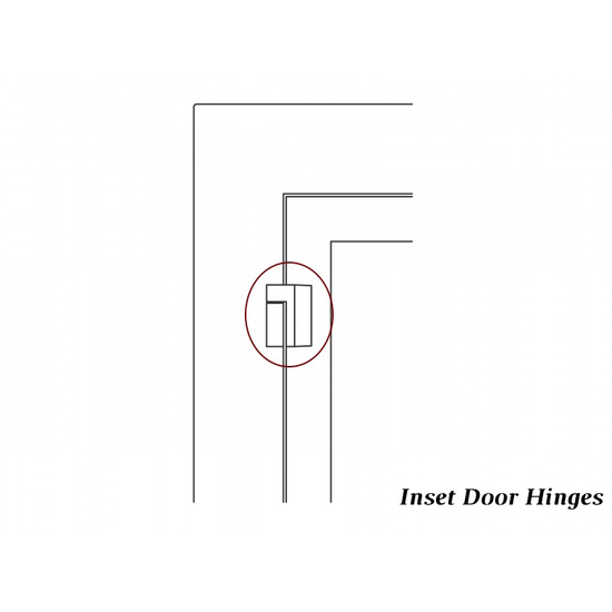Hinge detail for flush fit doors