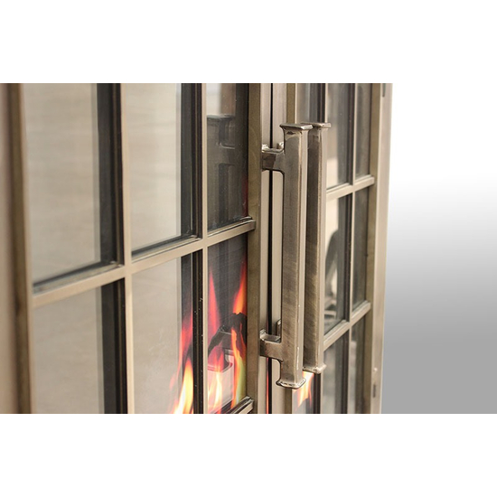 Edison Masonry Fireplace Door handles detail