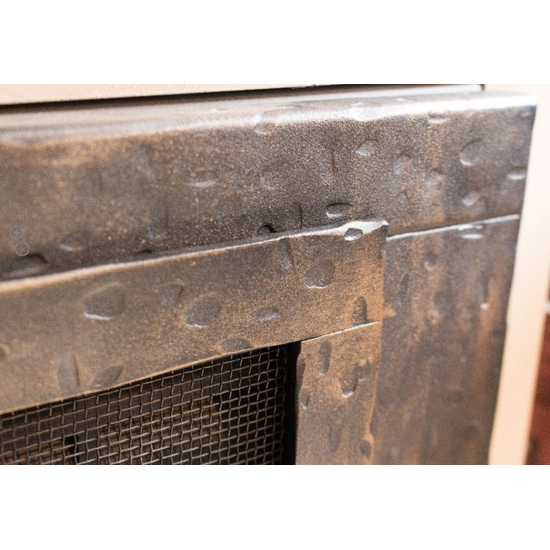 Close up of Forged Steel Laramie Masonry fireplace door