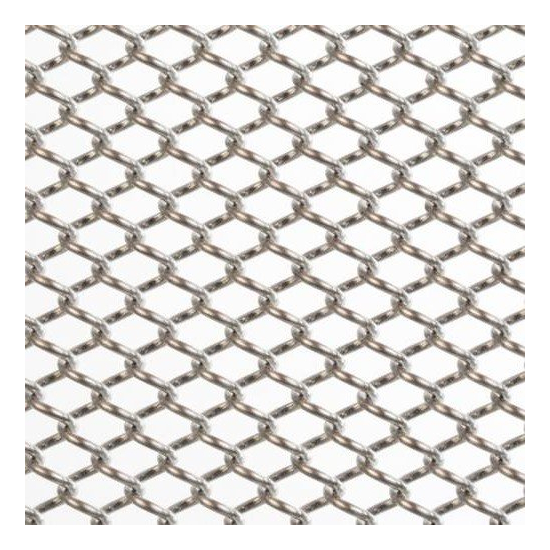 Close up of 1/4 inch metal mesh weave