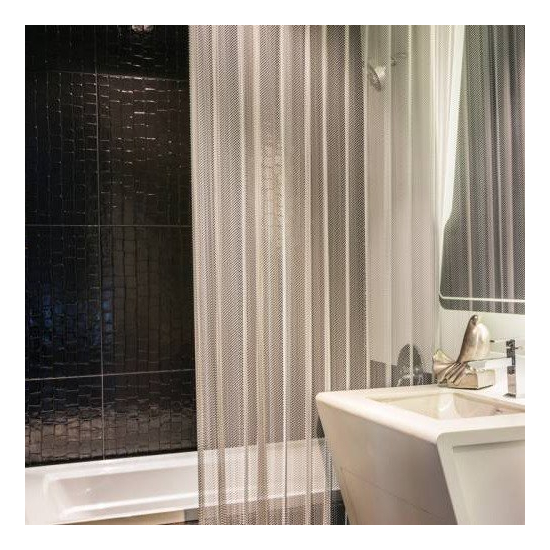 Striking Brite Aluminum mesh shower divider panel