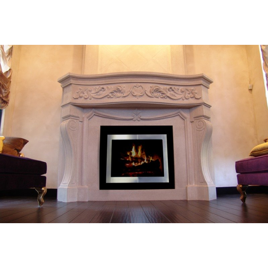 The Broadway Reveal masonry fireplace door installed