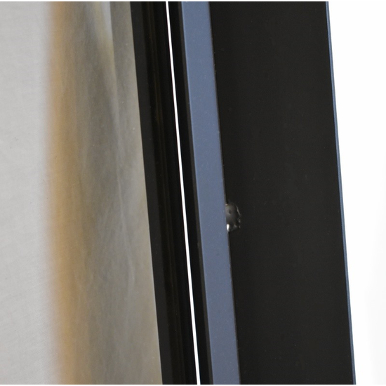 1/4 inch air gap between frame and fixed glass panel