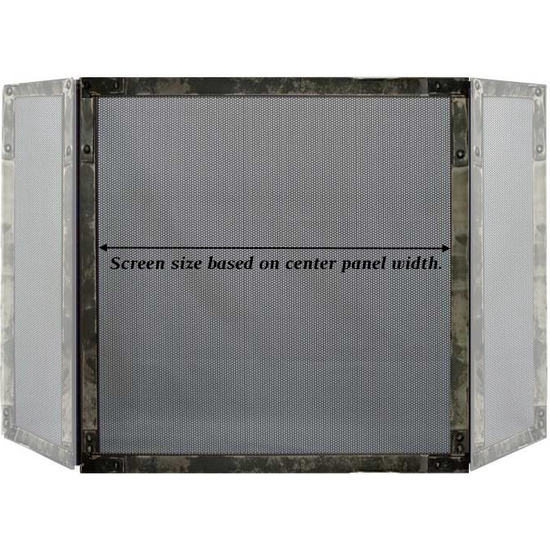 Screen size is based on the center panel width