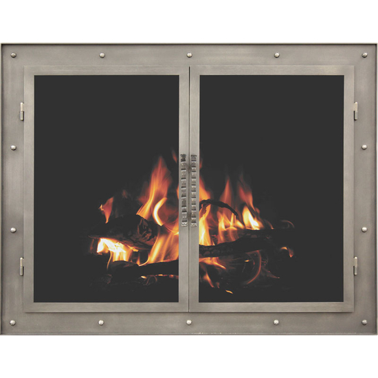 Heirloom Masonry Fireplace Door (shown in Antique Grey premium finish)