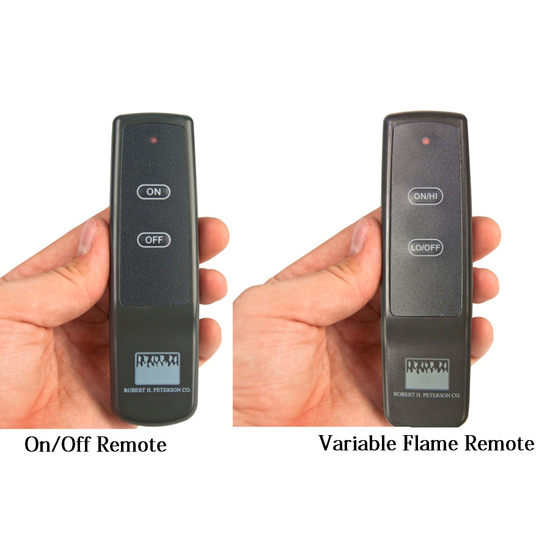On/ Off Remote and Vaiable Flame Height Remote options