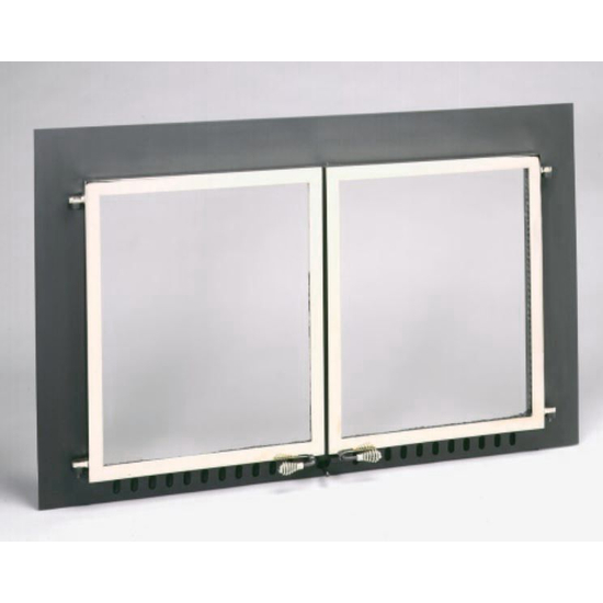 Supreme Air Sealed Fireplace Door with Nickel