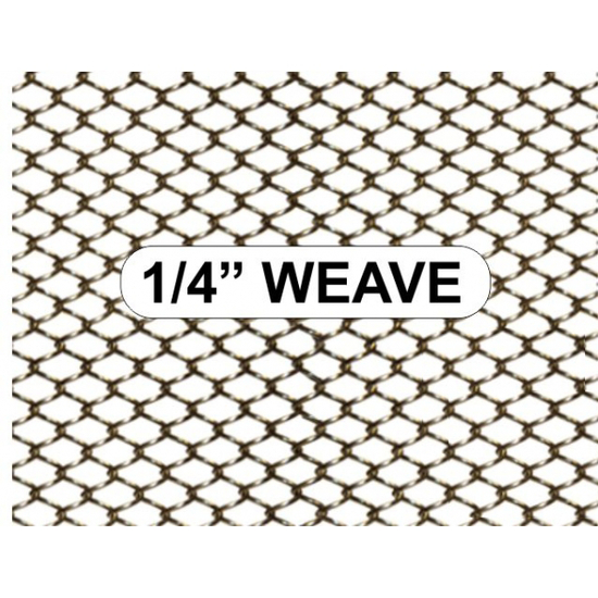 1/4" weave in 20 foot roll of fireplace steel mesh curtain