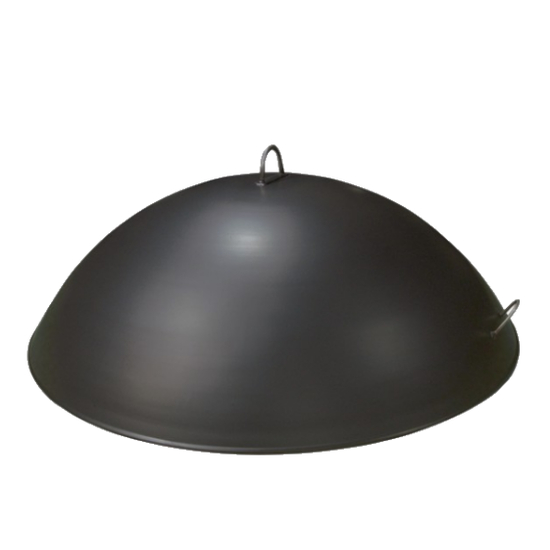 Round Dome Carbon Steel Fire Pit Cover, 45 Inch Square Fire Pit Cover