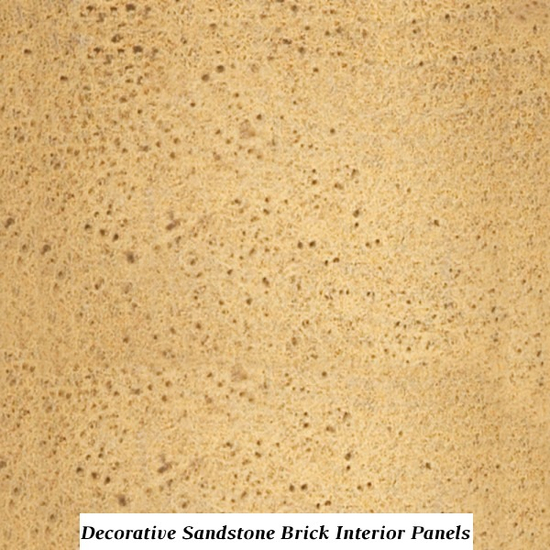 Decorative sandstone brick interior panels