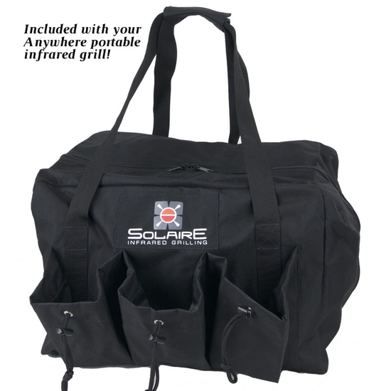 Carrying bag included with the Marine Anywhere Portable Infrared Gas Grill!