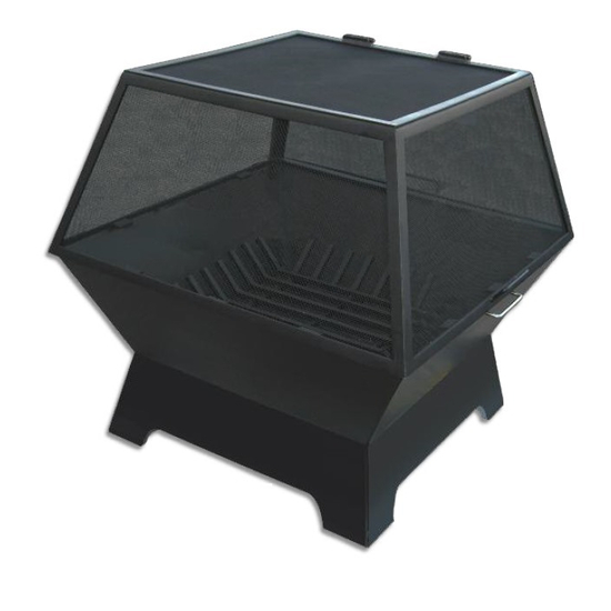 Square Fit Pit shown with grate and optional hinged safety screen