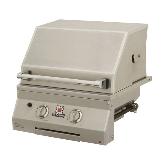 21 Inch Solaire Built In Gas Grill shown closed
