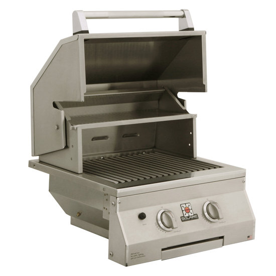 21 Inch Solaire Built In Gas Grill shown open
