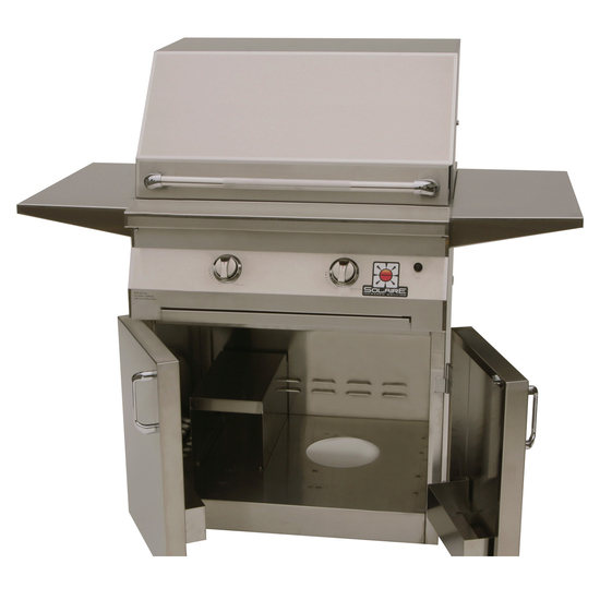 30 inch Solaire Cart Mount Grill shown with cart open