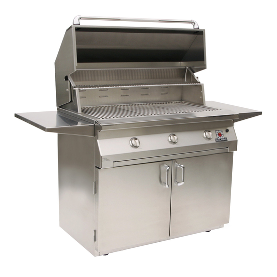 Solaire Cart Mount Grill shown open