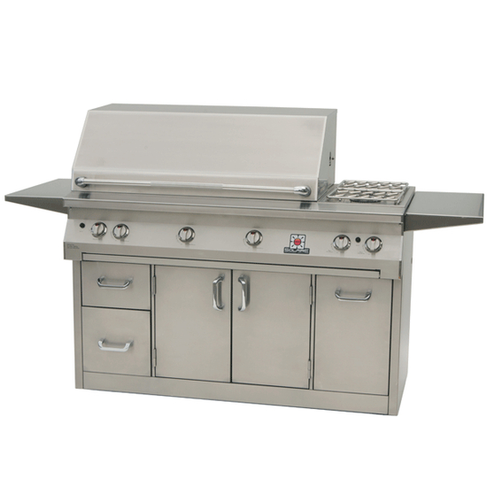 56 Inch Solaire Cart Mount Gas Grill shown with the premium A cart