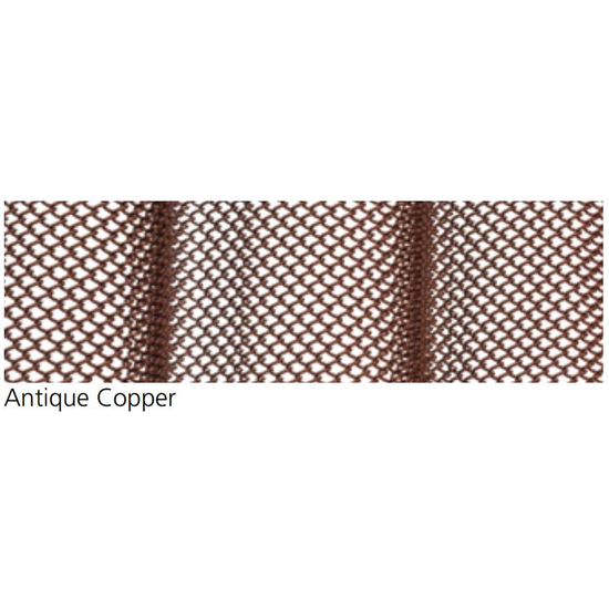 Antique Copper Fireplace Mesh Curtain - 1/4" Weave