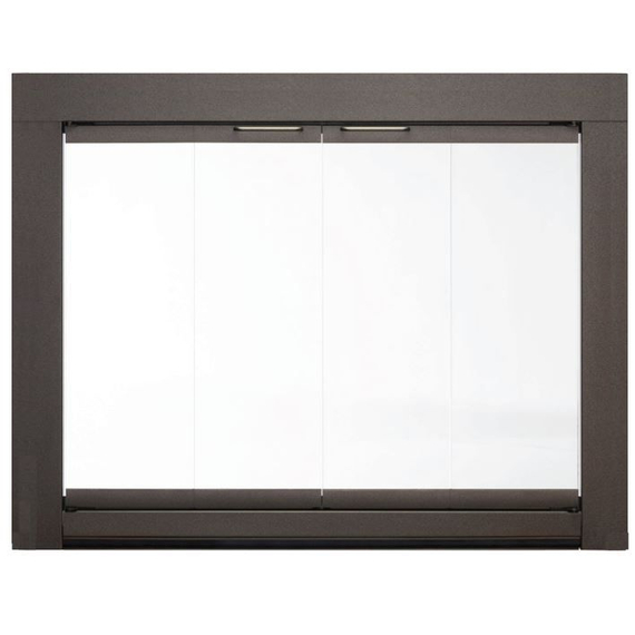 Medio Fireplace Glass Door In Vintage Iron
