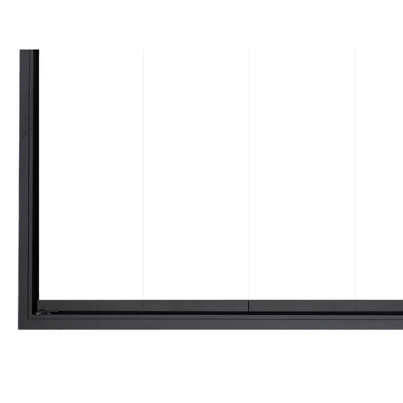 Stiletto Fireplace Door in Rustic Black Bottom Left Corner Detail