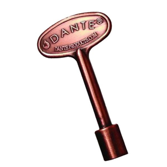 Antique copper gas valve key