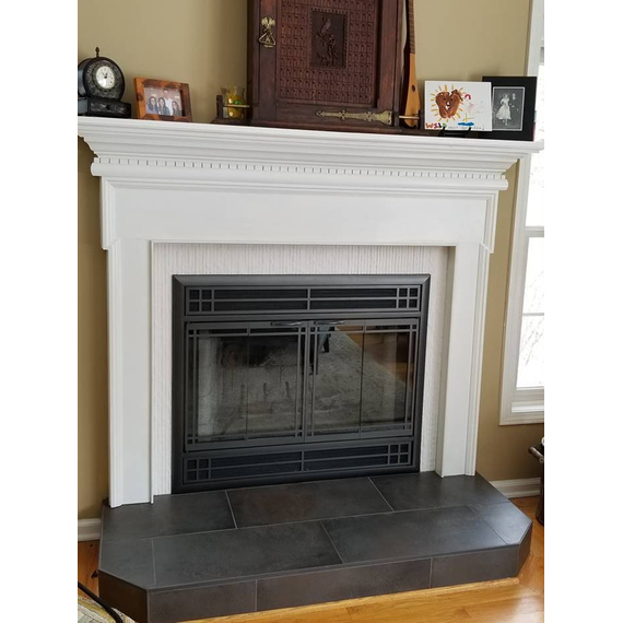 Brookfield Deluxe Refacing with Vintage Iron finish, Mission doors, and Prairie louvers - customer submitted photo
