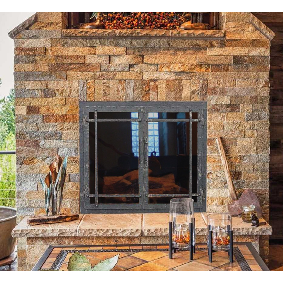 Allegheny Masonry Fireplace Door In Room Setting