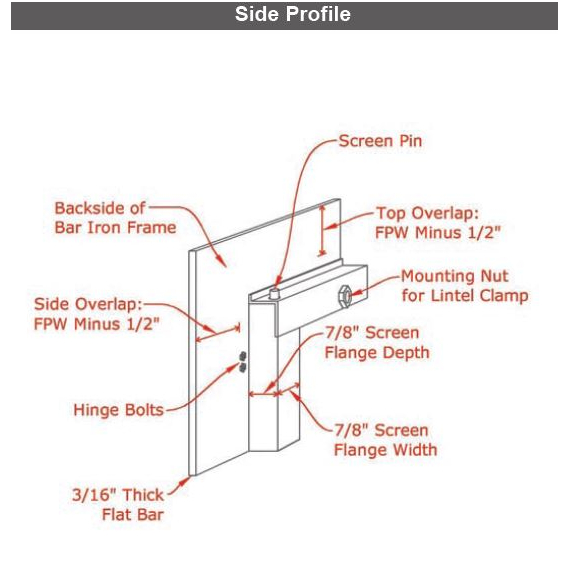 Cascade Fireplace Door Built - Back View