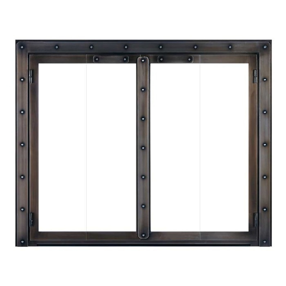 Black Rock Fireplace Door in Classic Bronze