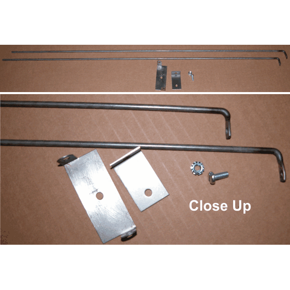 Angled Mesh Curtain Rod