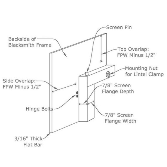 Denali Fireplace Door Built - Back View