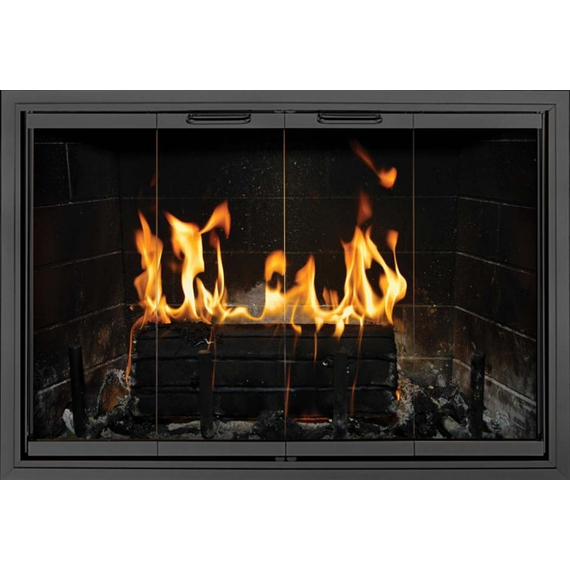 Cameo Masonry Fireplace Door shown in Black