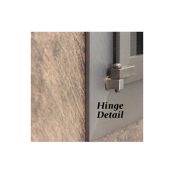Cascade Fireplace Door hinge detail
