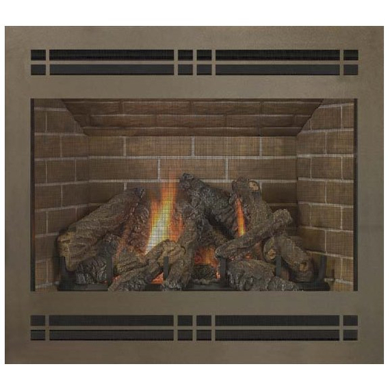 Direct Vent Fixed Screen shown in Bronzed Iron - Louver Design 1523