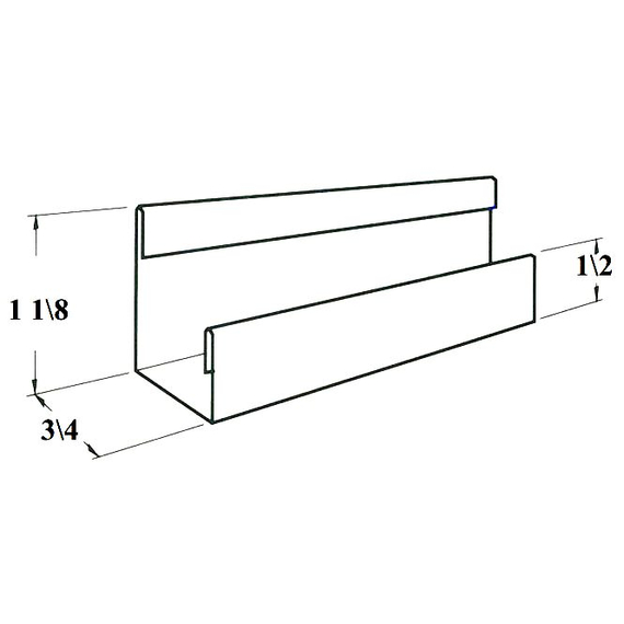 Decortaor Track Size - Where Glass Door Will Slide In